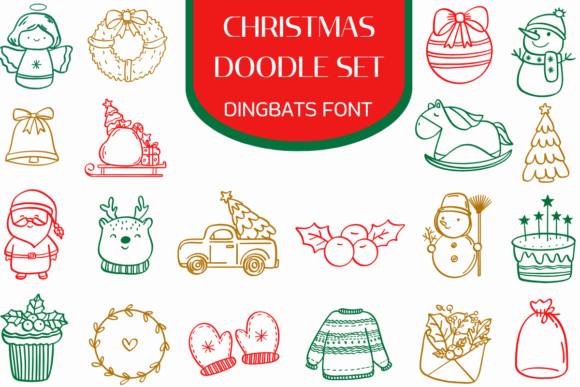 Boost Holiday Branding with the Christmas Doodle Set Font