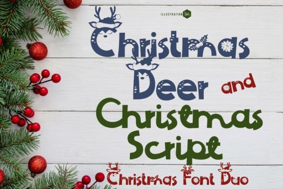 Christmas Deer Duo: A Festive Typeface for Holiday Branding
