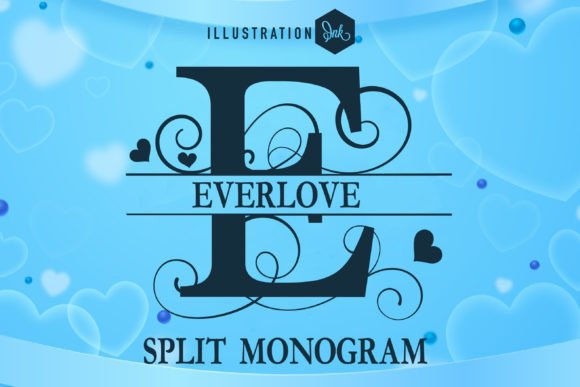 Designing with Everlove Split Monogram for Web Layouts