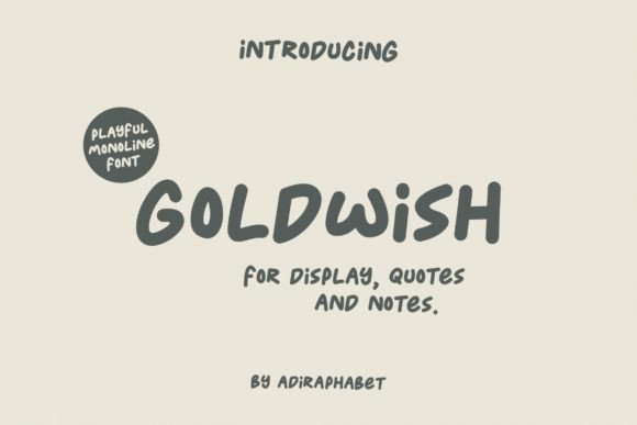 Goldwish: The Playful Monoline Font for Crafters