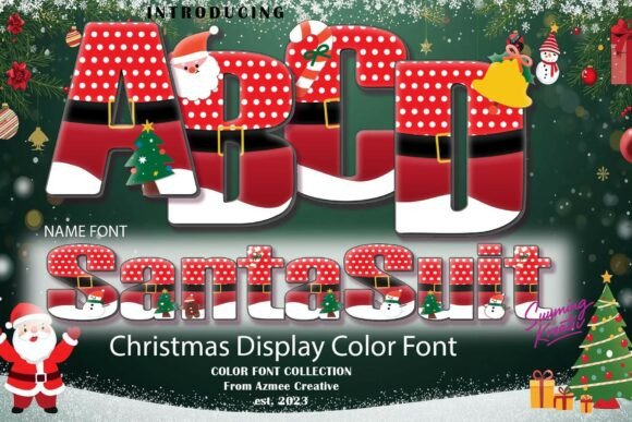 Santa Suit: A Festive Color Font for Editorial Design