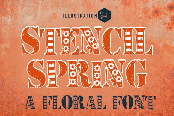 Stencil Spring: A Textured Typeface for Campaign Visuals