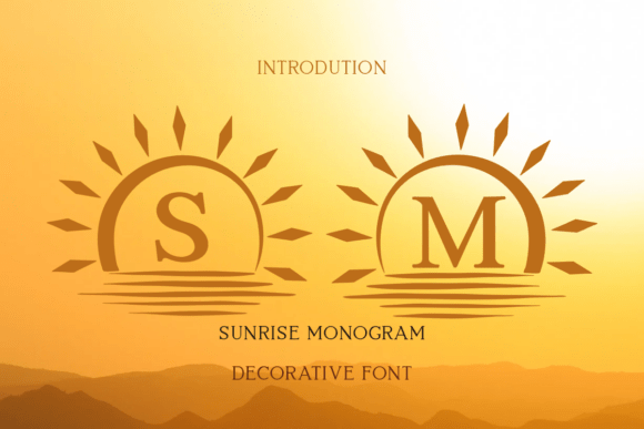 Sunrise Monogram: A Boho Typeface for Handmade Brands